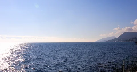 Beautiful cloud sea sky background in clear sunny weather 動画素材 124691217