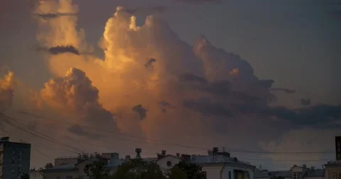 A beautiful cloud at sunset Stock Footage 323647177