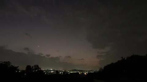 A beautiful Cloud time lapse of fluffy clouds moving over an Urban suburb Stock Footage 253431122