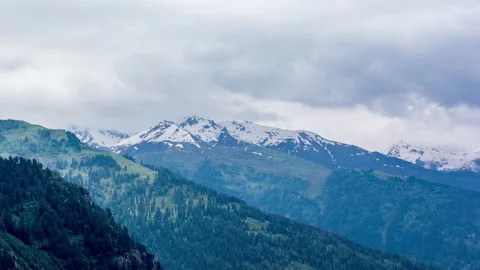 Beautiful Cloud Time lapse over Himalaya Mountains and Glaciers, Manali, India Stock Footage 137541999