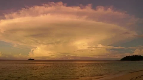 Beautiful cloud timelapse At sunset Stock Footage 241120543