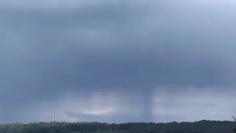 Beautiful clouds above the mountains Stock Footage 134068189