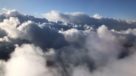 Beautiful Clouds from Airplane Window in HD 60fps Stock Footage