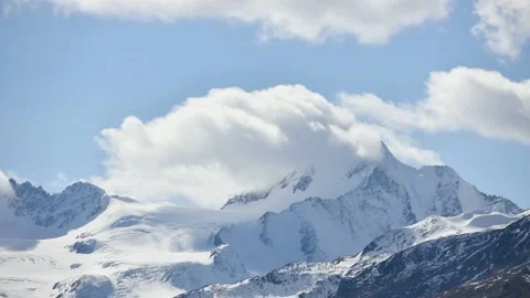 Beautiful clouds and mountains in 4k timelapse. Altai, Siberia, Russia Stock Footage 142856882