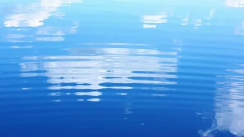 Beautiful clouds are reflected in the water Video stock 335476214