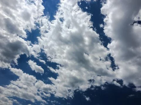 Beautiful clouds with blue sky background. Nature weather, cloud blue sky and Stock Photos
