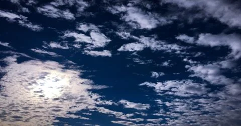 Beautiful clouds with blue sky background. Nature weather, cloud blue sky and Stock-Fotos