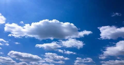 Beautiful clouds with blue sky background. Nature weather, blue sky cloud and Stock Photos