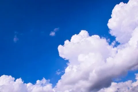 Beautiful clouds with blue sky background. Nature weather, cloud blue sky Stock Photos