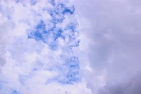 Beautiful clouds with blue sky background. Nature weather, cloud blue sky Stock Photos