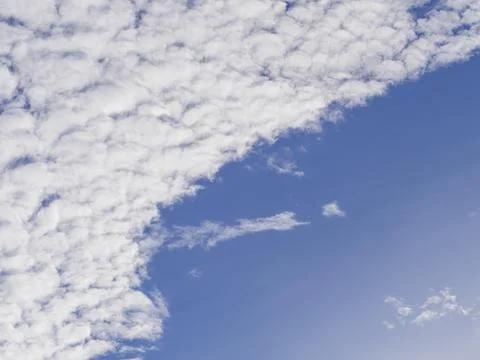 Beautiful clouds with blue sky background. Nature weather, cloud blue sky Stock Photos