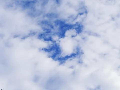 Beautiful clouds with blue sky background. Nature weather, cloud blue sky Stock Photos