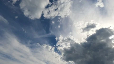 Beautiful clouds in the blue sky Stock Footage 155680641