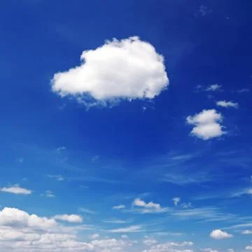 Beautiful clouds in blue sky Stock Photos