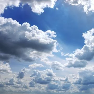 Beautiful clouds in blue sky Stock Photos