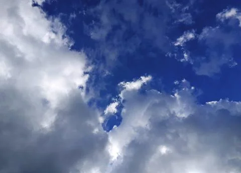 Beautiful clouds in the blue sky Stock Photos