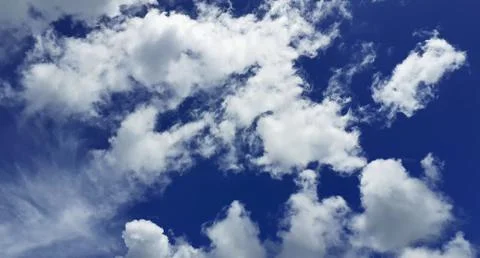 Beautiful clouds in the blue sky. Stock Photos