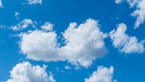 Beautiful clouds in blue sky in summer day Stock Footage 112282218