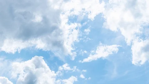 Beautiful clouds in blue sky in summer day Stock Footage 112282221