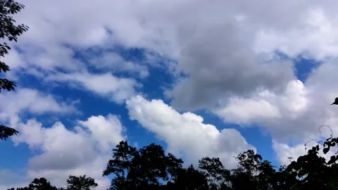 Beautiful clouds on blue sky time lapse bali indonesia background Stock Footage 221871128