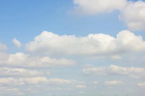 Beautiful clouds of different shapes Stock Photos
