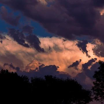 Beautiful clouds during sunset Stock Photos