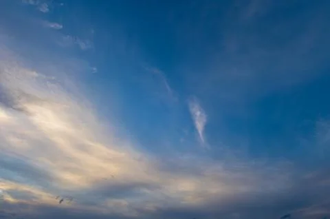 Beautiful of the clouds during sunset. Stock Photos