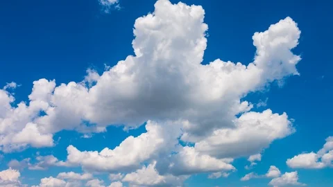 Beautiful Clouds Floating in Blue Sky Background 4K Time Lapse Stock Footage 97614643