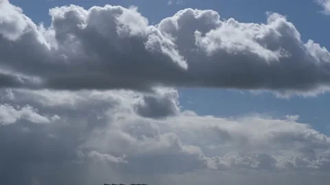 Beautiful clouds floating slowly across the sky Stock Footage 196262399