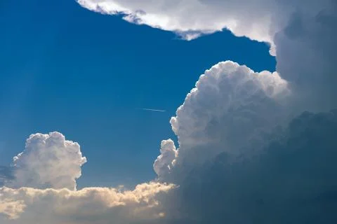 Beautiful clouds flying in the air Stock Photos