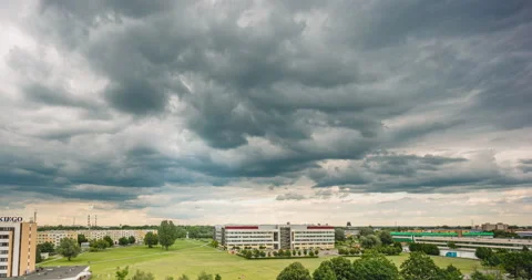 Beautiful clouds flying in the air. Time-lapse. Stock Footage 134143797