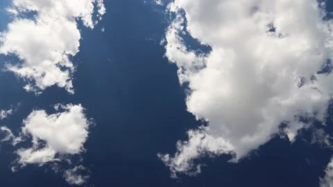 Beautiful clouds flying in the air. Time-lapse. Stock Footage 135193419