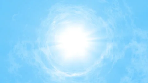 Beautiful clouds in the glow of sun. Animation. Stock-Footage 36687018
