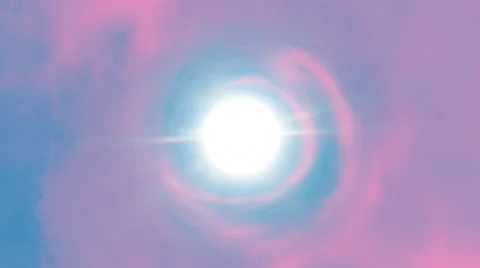 Beautiful clouds in the glow of sun. Animation. 스톡 동영상 36810758