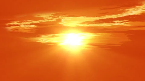 Beautiful clouds in the glow of sunset sun. Animation. Stock-Footage 34611290