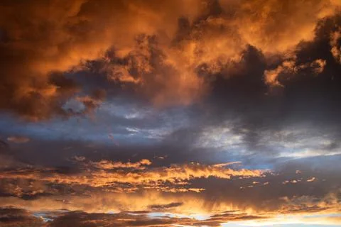 Beautiful clouds in Makarska, Croatia Foto stock