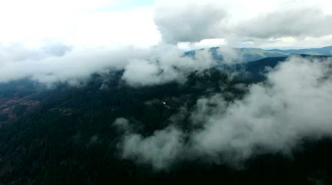 Beautiful Clouds In the Mountain Drone View Video stock 68910892