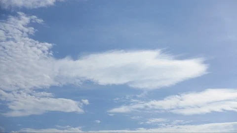 Beautiful clouds moving across a summer blue sky. Timelapse Stock Footage 108737505