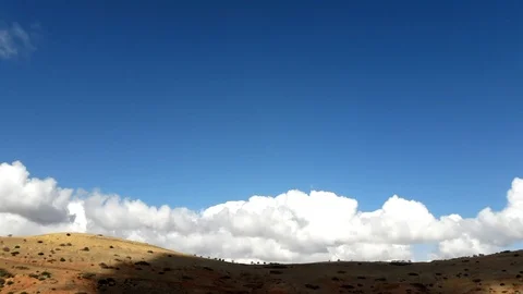 Beautiful Clouds Moving Over Atlas Mountains, Azilal Ait Attab Morocco Timelapse Stock Footage