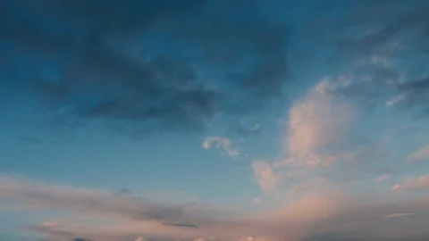 Beautiful clouds moving, timelapse clouds Stock Footage 125447200