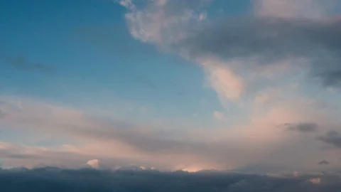 Beautiful clouds moving, timelapse clouds Stock Footage 125447287