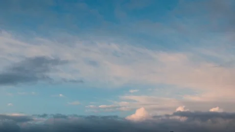 Beautiful clouds moving, timelapse clouds Stock Footage 125447314