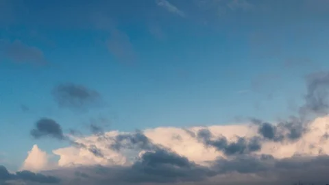 Beautiful clouds moving, timelapse clouds Stock Footage 125447434