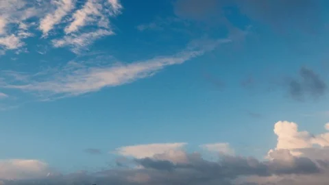 Beautiful clouds moving, timelapse clouds Stockbeeldmateriaal 125447506