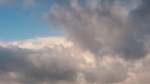 Beautiful clouds moving, timelapse clouds Stock Footage 125447584