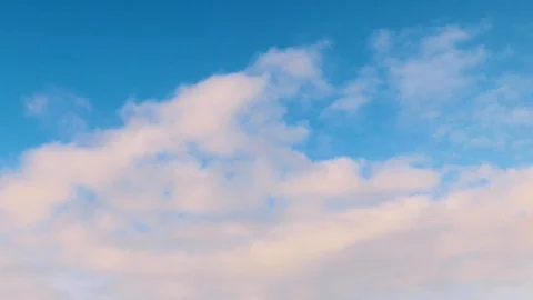 Beautiful clouds moving, timelapse clouds Stock Footage 125447782