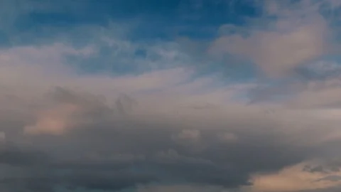 Beautiful clouds moving, timelapse clouds Stock Footage 125447957