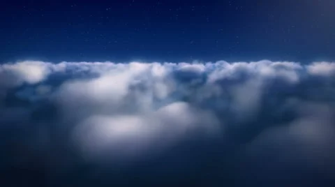 Beautiful Clouds at Night with Moon Light Stock Footage 36568223