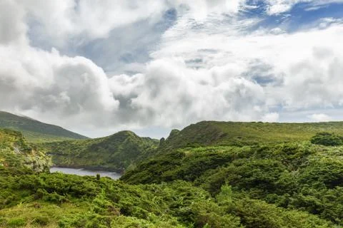 Beautiful Clouds over Lagoa Comprida Stock Photos