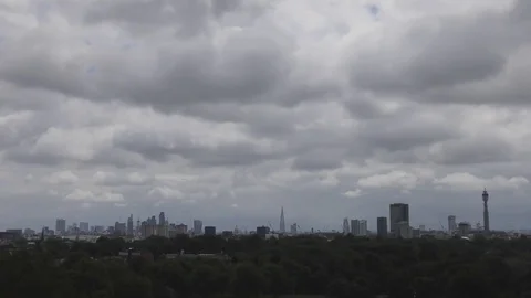Beautiful clouds over London. Stock Footage 77053432